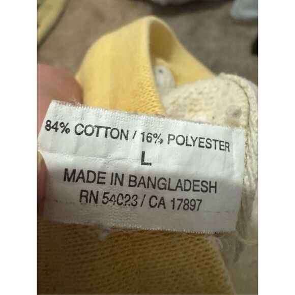 Vintage Y2K Old Navy Mens Yellow Drawstring‎ Sweat Shorts sz L 90's Comfortable - Picture 4 of 5